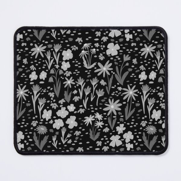 Item preview, Black and white floral print designed and sold by pinkyfish1010.