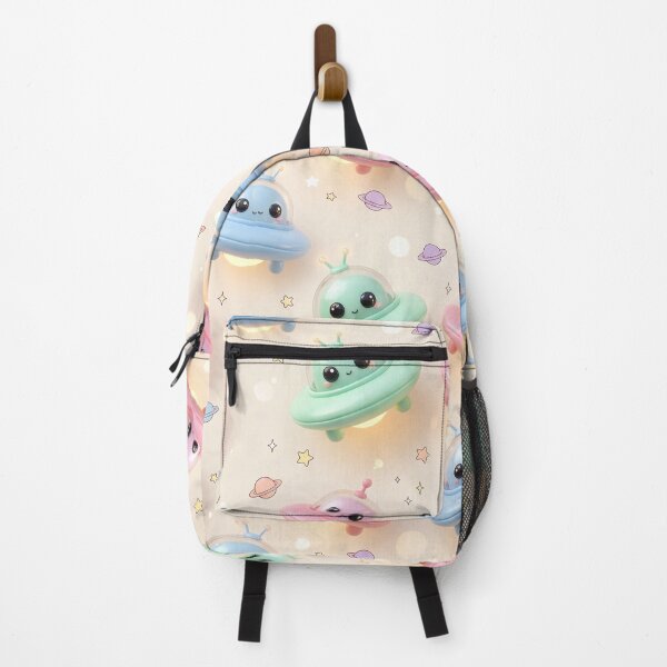 Item preview, Cute Kawaii Chibi UFOs in Pastel Cosmic Space designed and sold by krazzyremo.