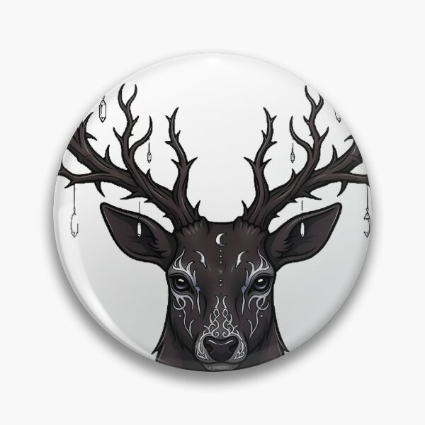 Item preview, Gothic Stag with Antler Crown Icon designed and sold by IllumeInk.