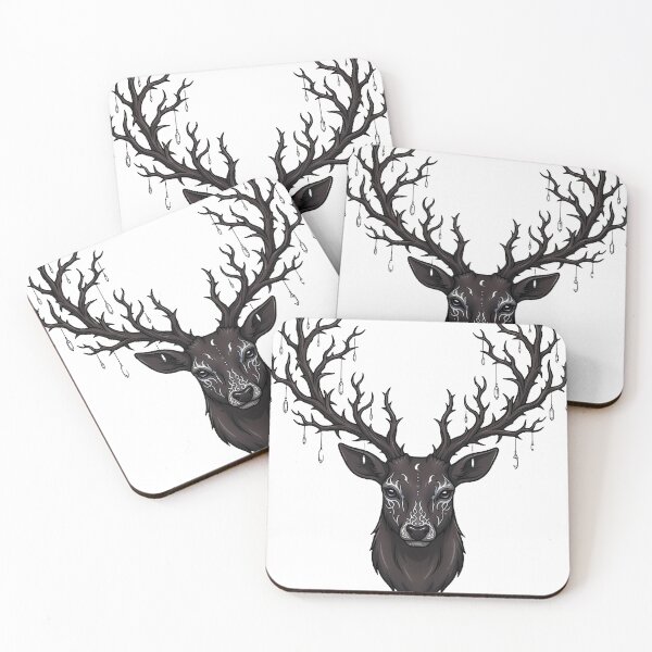 Item preview, Gothic Stag with Antler Crown Icon designed and sold by IllumeInk.