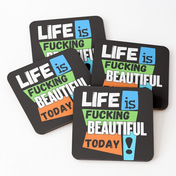 Item preview, Life Is Fucking Beautiful Today | Funny Positive Quote T-Shirt designed and sold by BrokenLabel.