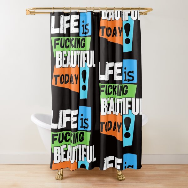 Item preview, Life Is Fucking Beautiful Today | Funny Positive Quote T-Shirt designed and sold by BrokenLabel.