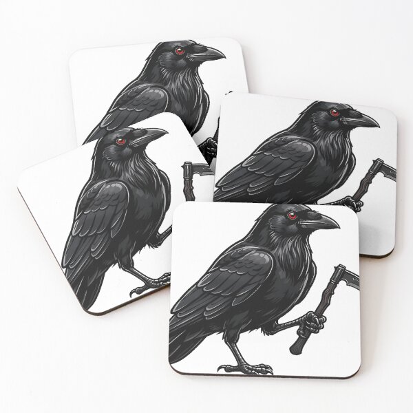 Item preview, Gothic Crow with Scythe Icon designed and sold by IllumeInk.