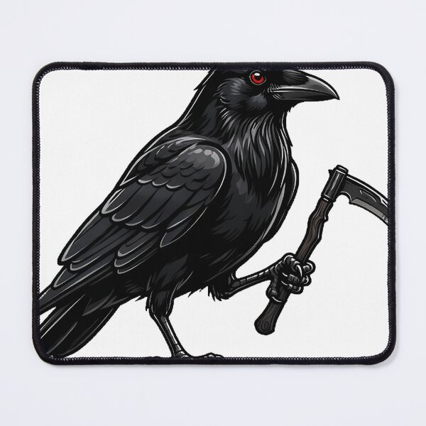Item preview, Gothic Crow with Scythe Icon designed and sold by IllumeInk.