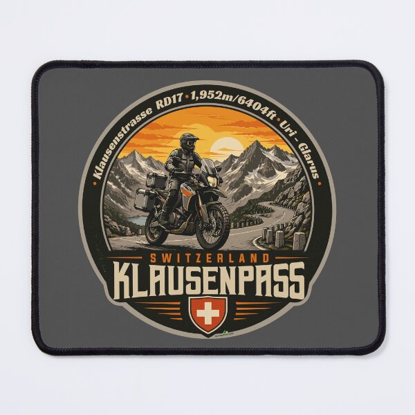 Item preview, Klausenpass Switzerland Klausen Pass Motorcycle Sticker TShirt 03 designed and sold by OuterShellUK.
