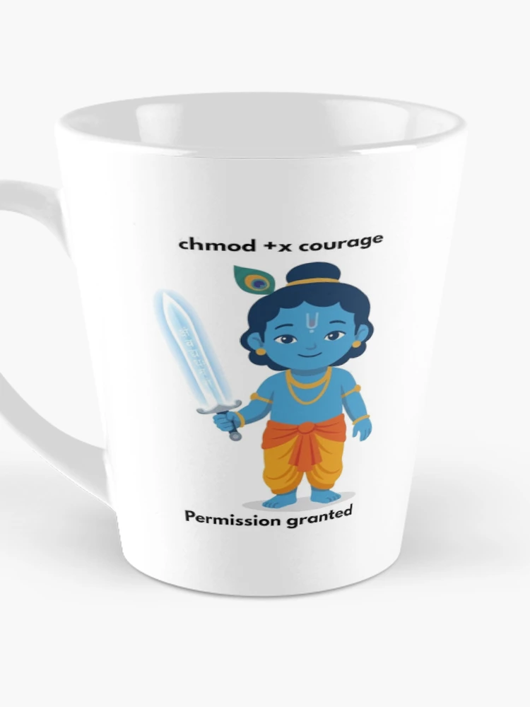 Thumbnail 3 of 4, Coffee Mug, chmod +x courage | Linux Developer Sticker | Tech Humor designed and sold by BhaktiByte.