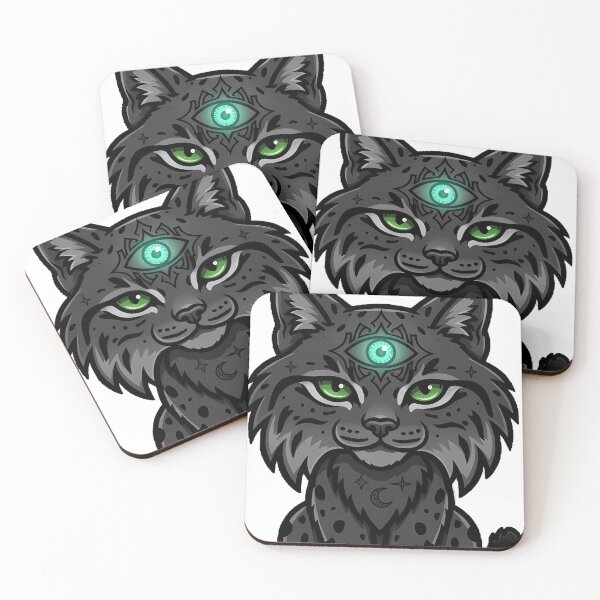 Item preview, Gothic Lynx with Evil Eye Icon designed and sold by IllumeInk.