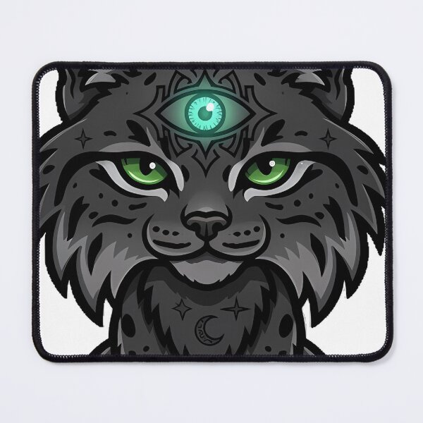 Item preview, Gothic Lynx with Evil Eye Icon designed and sold by IllumeInk.