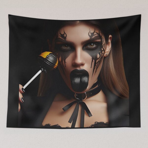Item preview, Gothic Girl Showing Dark Tongue designed and sold by Voodoo Store Paranormal Collections.