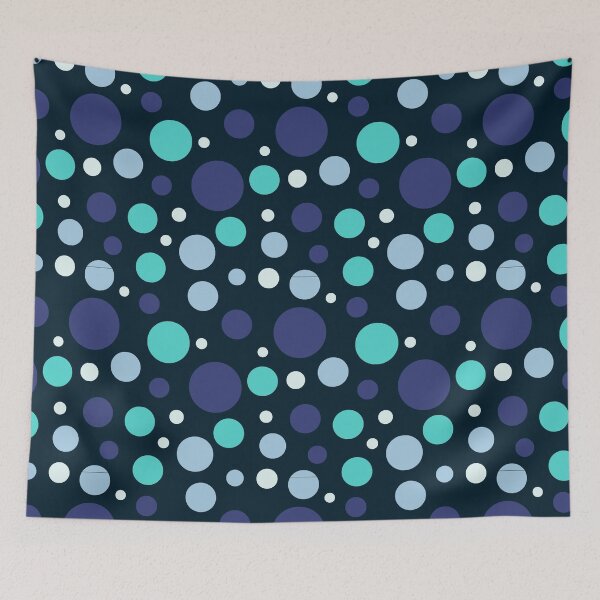 Item preview, Scandinavian Blue Circle Pattern  designed and sold by ViviNyks.