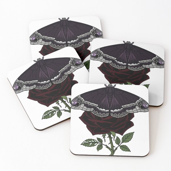 Item preview, Gothic Moth with Black Rose Icon designed and sold by IllumeInk.