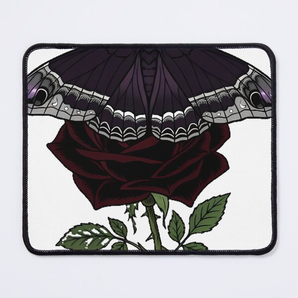 Item preview, Gothic Moth with Black Rose Icon designed and sold by IllumeInk.
