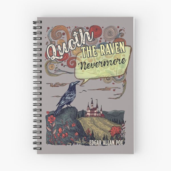 Item preview, Edgar Allan Poe Nevermore Quote & Castle designed and sold by Reverie & Roses.