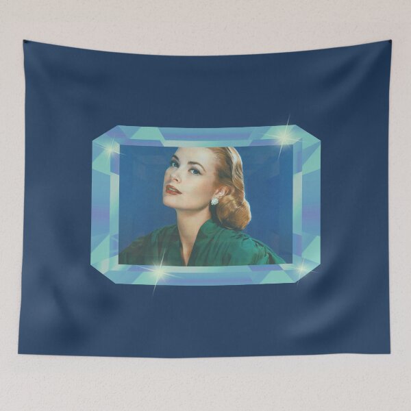 Item preview, Glamorous Grace (Aqua on Navy) designed and sold by PawsitiveMum3.