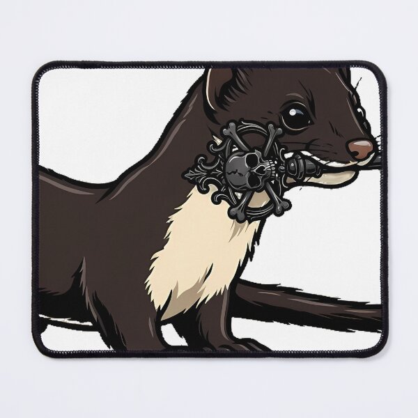 Item preview, Gothic Weasel with Skeleton Key Icon designed and sold by IllumeInk.
