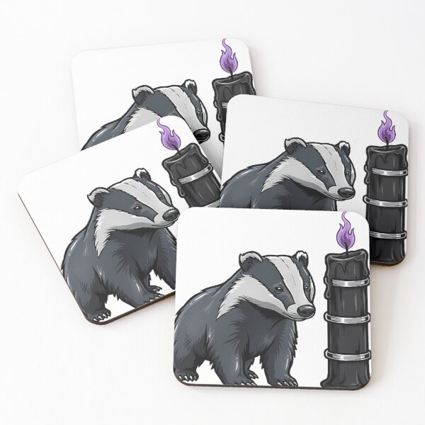 Item preview, Gothic Badger with Ritual Candle Icon designed and sold by IllumeInk.