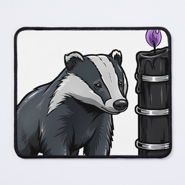 Item preview, Gothic Badger with Ritual Candle Icon designed and sold by IllumeInk.