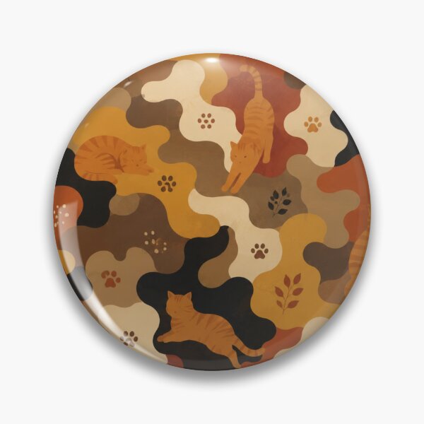 Item preview, Autumn Ginger Cat Camouflage Pattern designed and sold by Mindworx21.