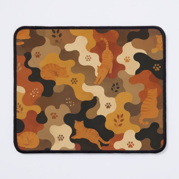 Item preview, Autumn Ginger Cat Camouflage Pattern designed and sold by Mindworx21.