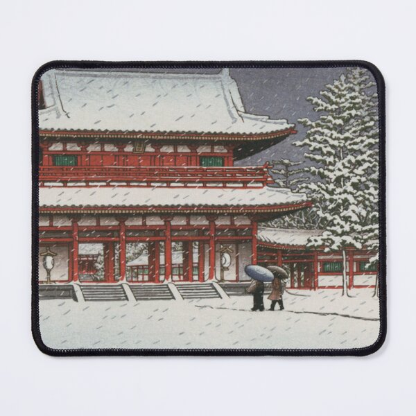 Item preview, Kyoto Heian Shrine in Snow - Vintage Japanese Shin-Hanga Style designed and sold by vekotpu.