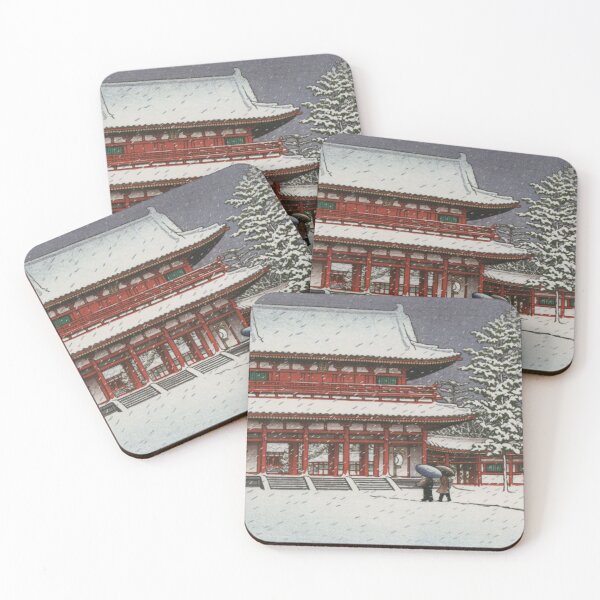 Item preview, Kyoto Heian Shrine in Snow - Vintage Japanese Shin-Hanga Style designed and sold by vekotpu.