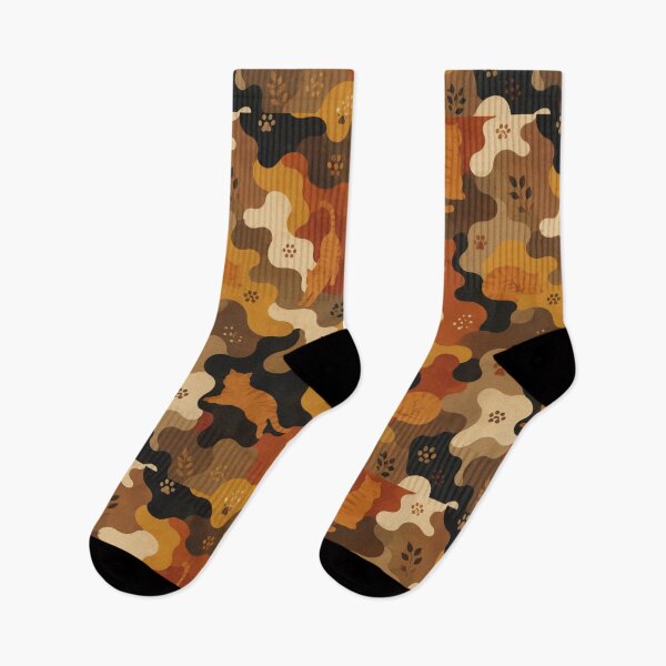 Item preview, Autumn Ginger Cat Camouflage Pattern designed and sold by Mindworx21.