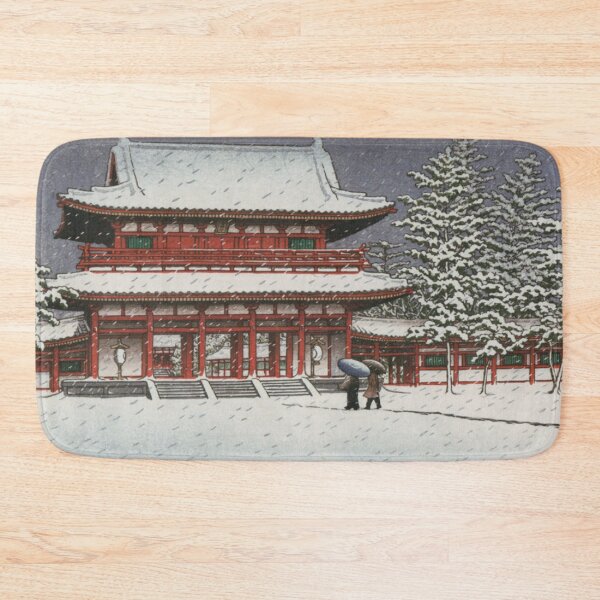 Item preview, Kyoto Heian Shrine in Snow - Vintage Japanese Shin-Hanga Style designed and sold by vekotpu.