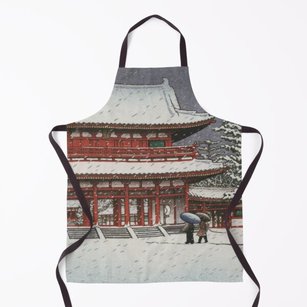 Item preview, Kyoto Heian Shrine in Snow - Vintage Japanese Shin-Hanga Style designed and sold by vekotpu.