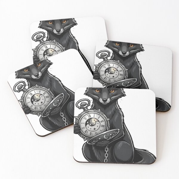 Item preview, Gothic Fox with Pocket Watch Icon designed and sold by IllumeInk.