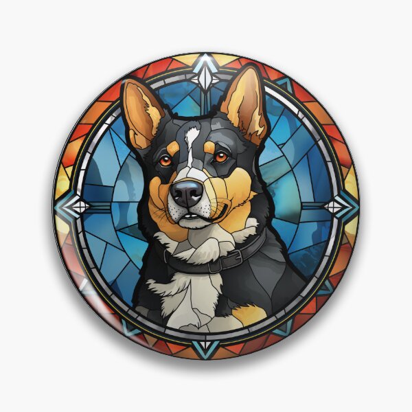 Item preview, Texas Heeler Dog Stained Glass Leadlight Artistic Design Mom Dad designed and sold by rafaeltto.