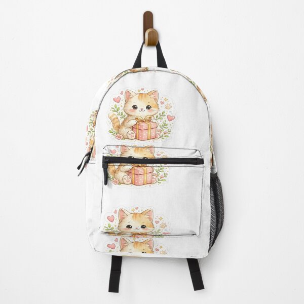 Item preview, Cute Kitten with Gift Box Sticker | Kawaii Cat PNG | Adorable Gift Cat Illustration | Printable Digital Design designed and sold by Ishratparween11.
