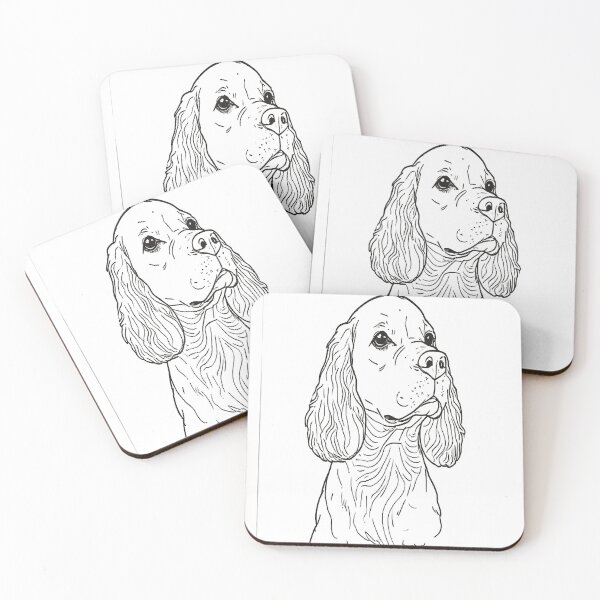 Item preview, Cocker Spaniel in Minimalist Linear Art designed and sold by VestraDesign.