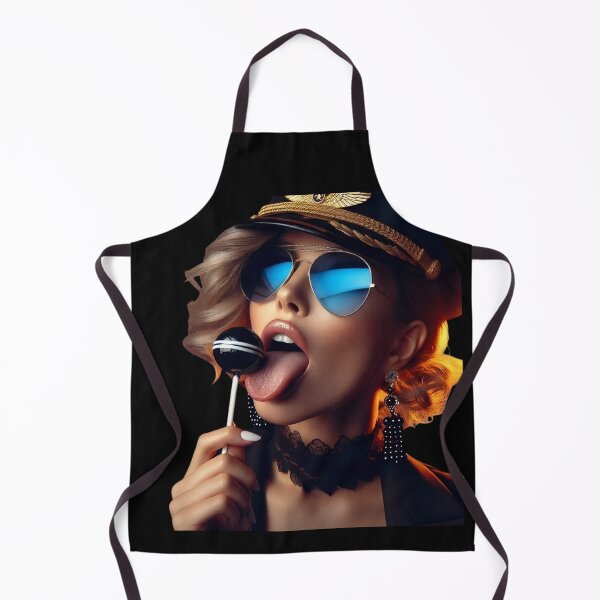 Item preview, Aviator Woman Licking Round Lollipop designed and sold by Voodoo Store Paranormal Collections.