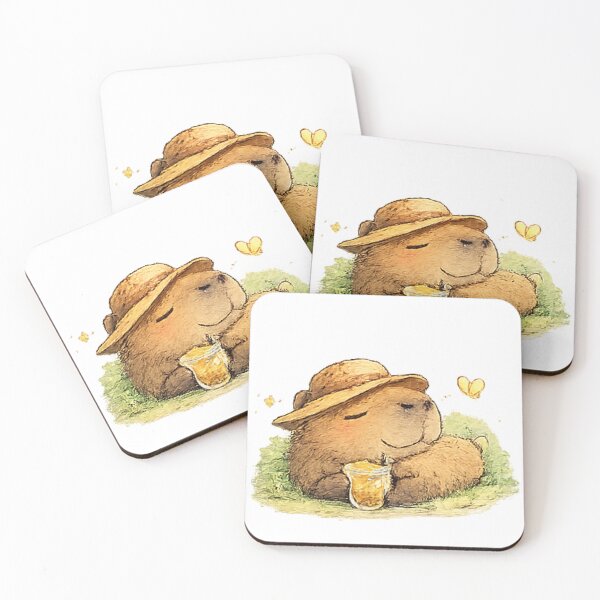 Item preview, Summer Capybara With Lemonade designed and sold by Northline Creative.