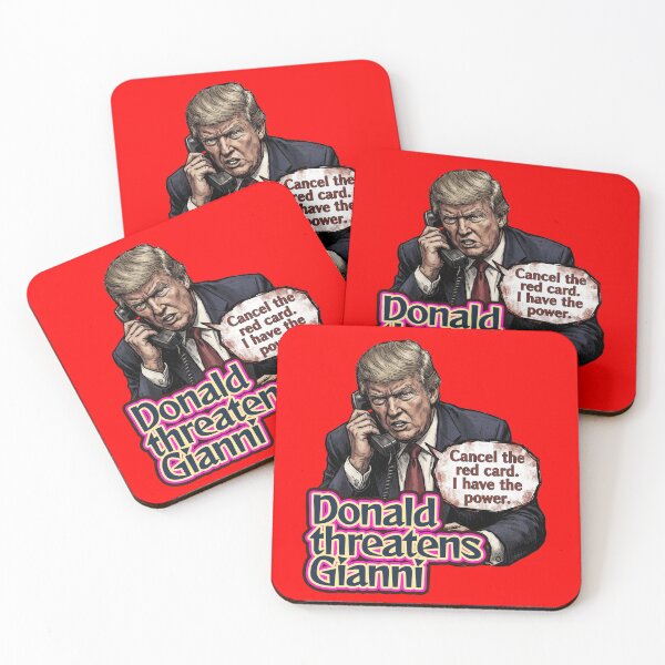 Item preview, Donald threatens Gianni -Rescind the red card!- designed and sold by LOVEARTDESIGN.