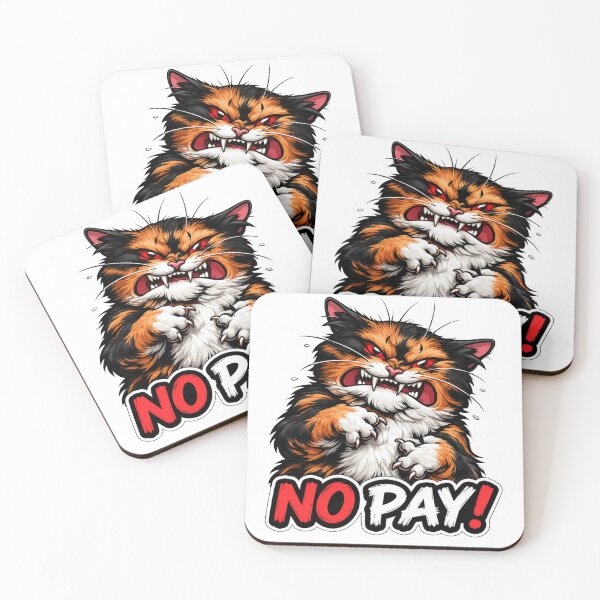 Item preview, Angry Cat "No PAY!" designed and sold by Phoseinix.
