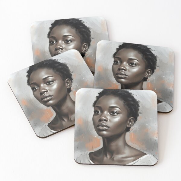 Item preview, Elegant Monochrome Portrait of a Young Woman designed and sold by ArtFrameStudio.