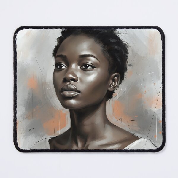 Item preview, Elegant Monochrome Portrait of a Young Woman designed and sold by ArtFrameStudio.