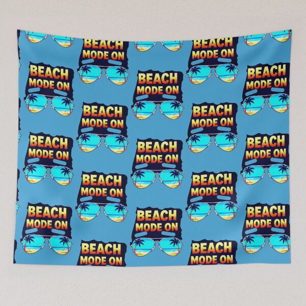 Item preview, Beach Mode On | Sunglasses Design for Sunset Beach Vacation designed and sold by AstronautMerch.