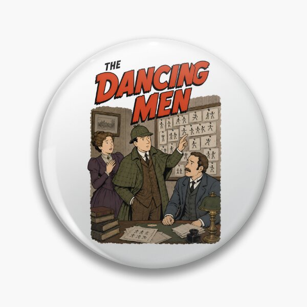 Item preview, Sherlock Holmes The Dancing Men Secret Cipher Comic Design designed and sold by Fenay Designs.