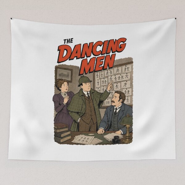 Item preview, Sherlock Holmes The Dancing Men Secret Cipher Comic Design designed and sold by Fenay Designs.