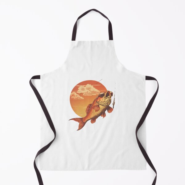 Item preview, Cool Retro Fish with Sunglasses & Fishing Rod - Funny Sunset Angler Tags . designed and sold by NoFishToday.