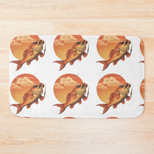 Item preview, Cool Retro Fish with Sunglasses & Fishing Rod - Funny Sunset Angler Tags . designed and sold by NoFishToday.