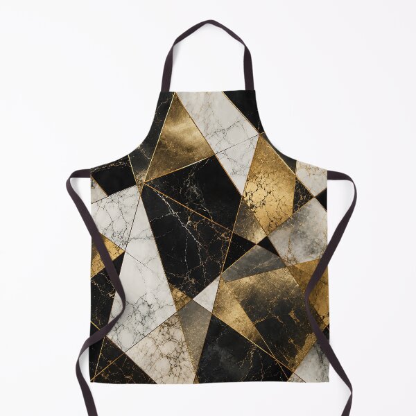 Item preview, Luxury Marble Geometric Pattern Black Gold White Abstract Art designed and sold by Aureva Arts Shop.