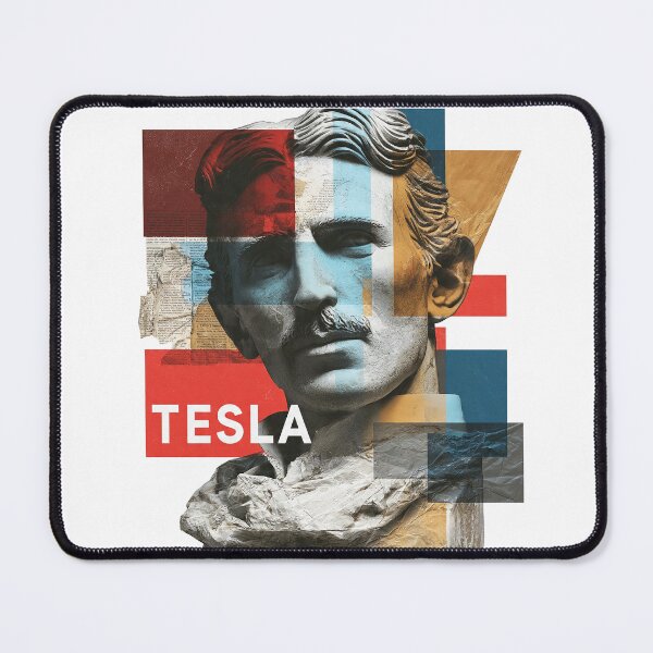 Item preview, Nikola Tesla – Inventor Collage Art Print | Electricity Genius Science Visionary Poster designed and sold by OzzFrequency.