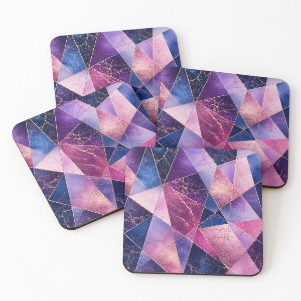 Item preview, Purple Pink Marble Geometric Pattern — Luxury Gold Art Deco Design designed and sold by Aureva Arts Shop.