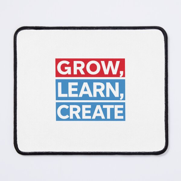 Item preview, Grow Learn Create Motivational Typography Sticker for Creatives and Lifelong Learners designed and sold by Kavya Art.
