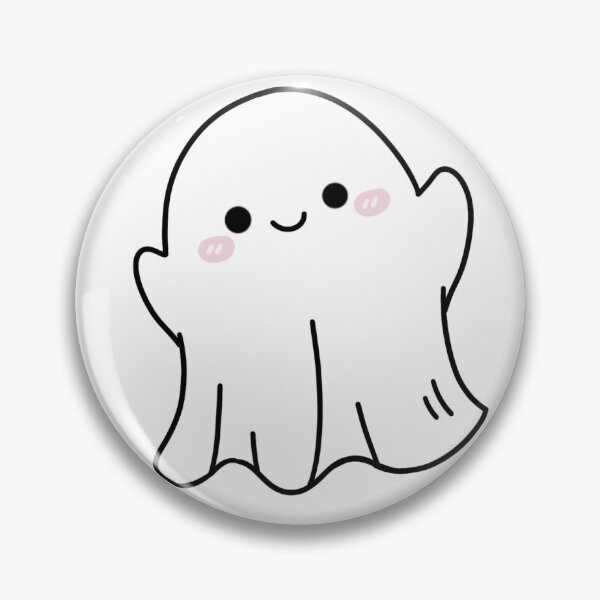 Item preview, Cute Kawaii Ghost With Pink Blush designed and sold by     Sela Art .