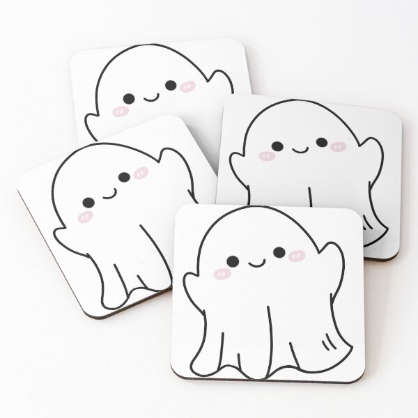Item preview, Cute Kawaii Ghost With Pink Blush designed and sold by سله أرت.