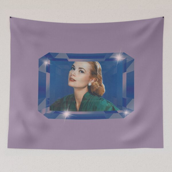 Item preview, Glamorous Grace (Blue on Dusky Purple) designed and sold by PawsitiveMum3.